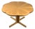 Round Oak Dining Table with Extensions, 1970s For Sale