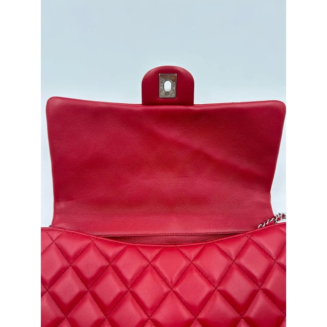 Chanel Red Quilted Leather New Clutch Bag 2013 For Sale - Image 12 of 12