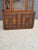 Brown C. 1972 Mid Century Modern China Cabinet W/ Etched Geometric Glass, Carved Accents, Brutalist Pulls For Sale - Image 8 of 12
