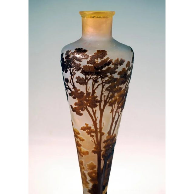 Art Nouveau Cameo Vase with Seascape Decor from Émile Gallé, France, 1904, 1890s For Sale - Image 6 of 11