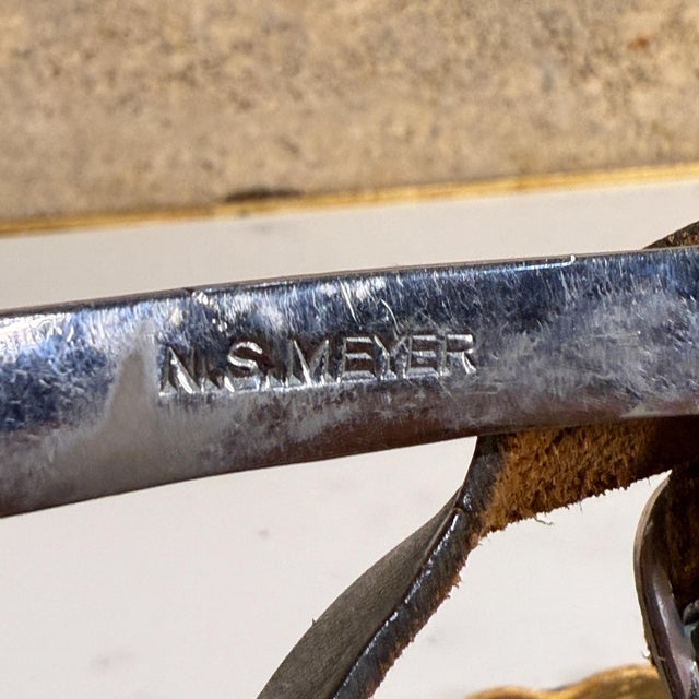 n.s. Meyer Horse Spur Leather Strap Military Buckle Equestrian Tack Vintage For Sale In San Diego - Image 6 of 8