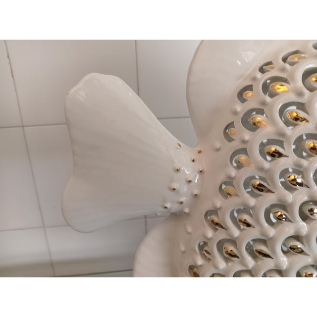 Gold Fish Lamp from G.E.S Sesto Fiorentino, 1980s For Sale - Image 8 of 10