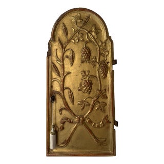 Gilded Wooden Tabernacle Door, Italy, 1800s For Sale