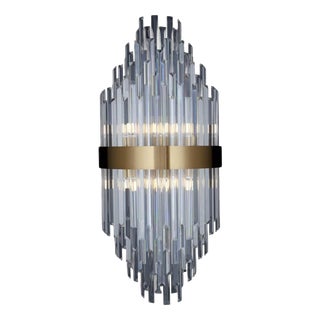 Collection Minerva Wall Lamp in Metal and Crystal by Jago For Sale