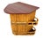 Restored dry bar showcases a distinctive stacked rattan design fashioned after the bow of a sailboat. The bar features a...
