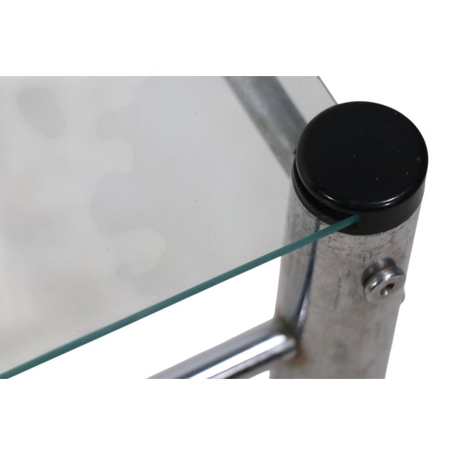 Pr. 70's Chrome and Glass End Tables After Baughman For Sale In New York - Image 6 of 8