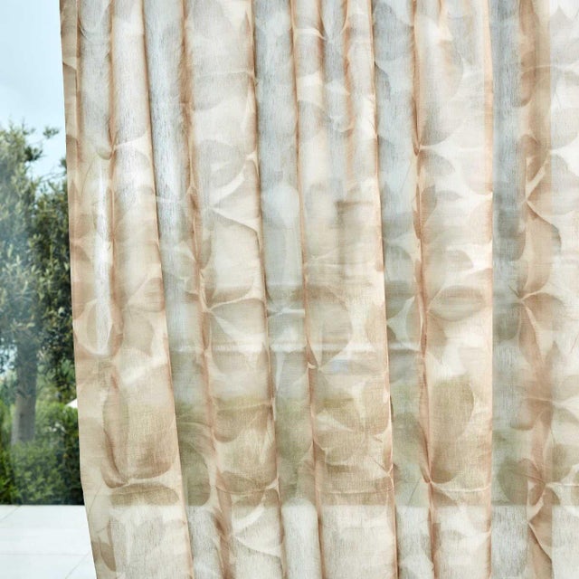 Harlequin Grounded Sheer Fabric in Parchment - a Sample For Sale