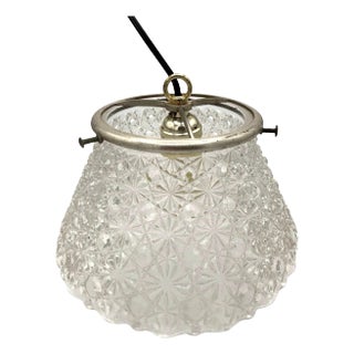 Victorian Daisy and Buttons Pressed Glass Light - 7 Available For Sale