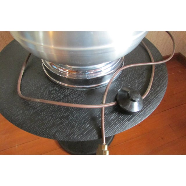 Mid-Century Modern Vintage Aluminum and Stainless Steel Table Lamp, 1970s For Sale - Image 3 of 9