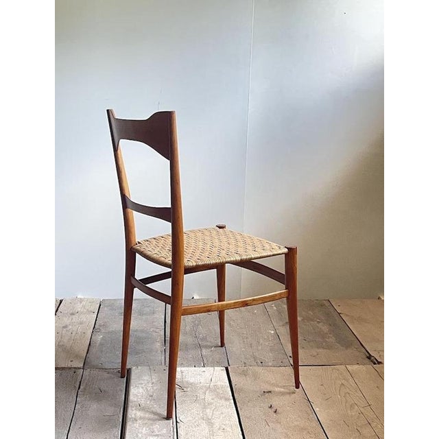 1950s Mid-Century Modern Woven-Seat Dining Chairs by G.B. Marangoni, Italy, 1950s, Set of 2 For Sale - Image 5 of 12