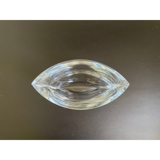 Mid 20th Century Scandinavian Oval Crystal Vase For Sale - Image 5 of 10