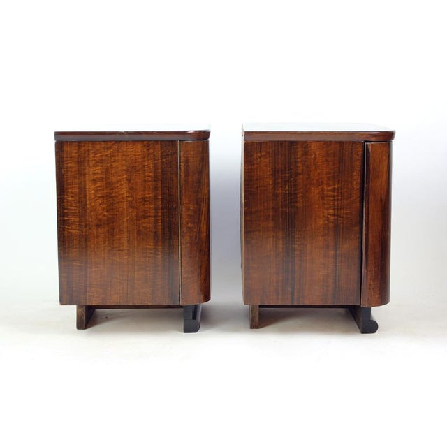 Vintage Bedside Tables in Faux Grain Finish, 1950s, Set of 2 For Sale - Image 13 of 16