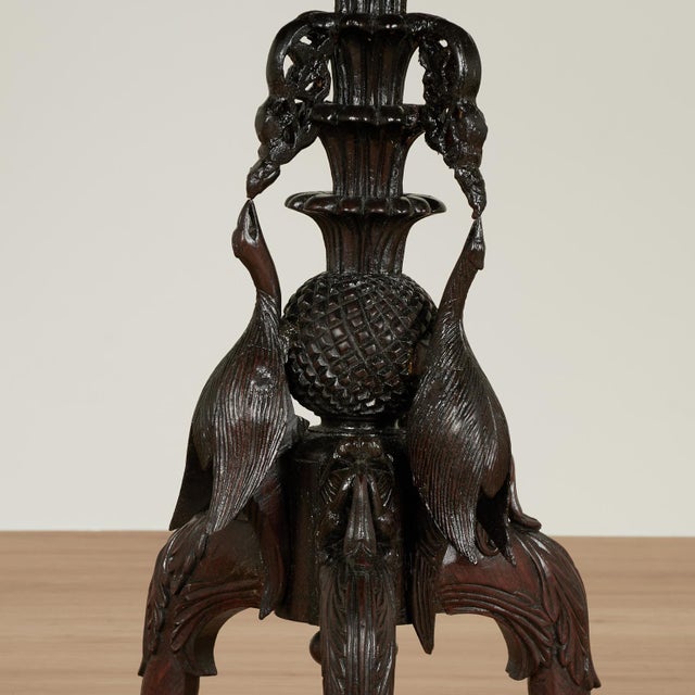 Antique Anglo Indian Carved Rosewood Table For Sale In West Palm - Image 6 of 14
