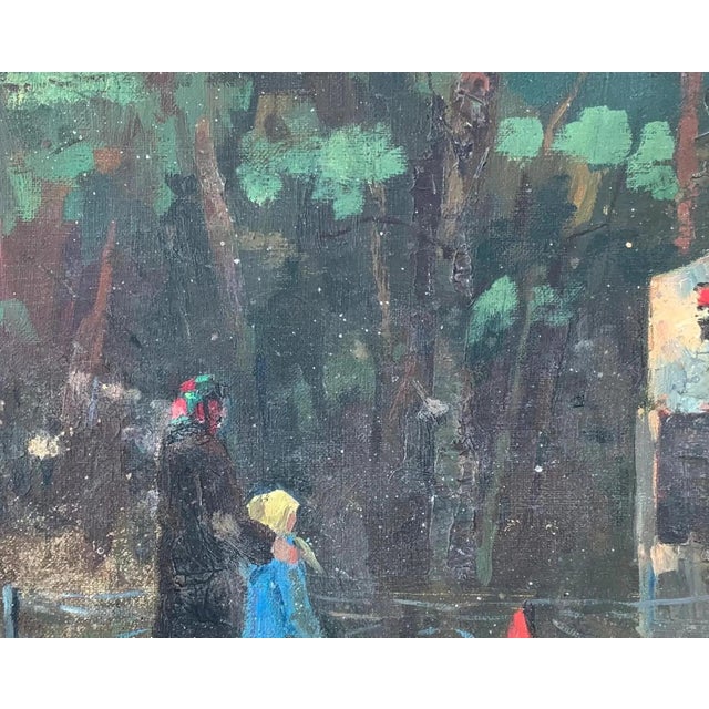 Impressionist Forest Oil Painting, Ukrainian Soviet Art, 1973 40-50 For Sale - Image 4 of 6