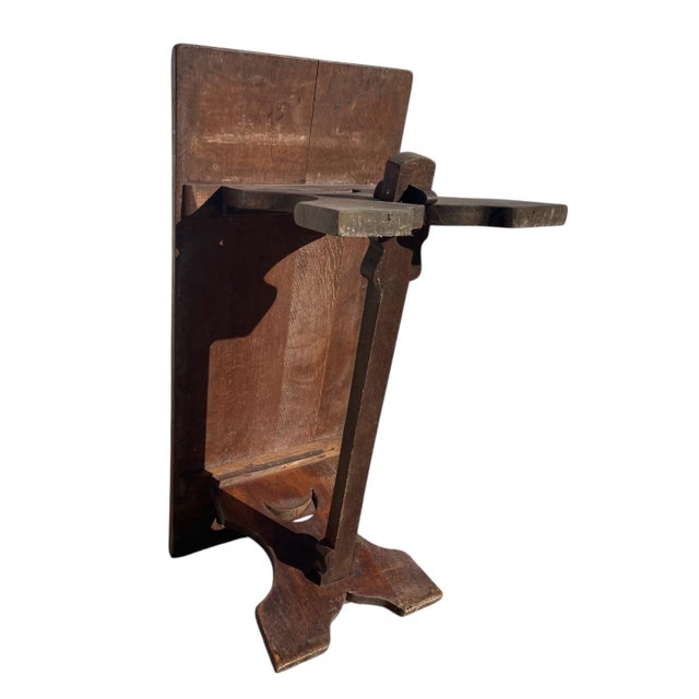 Brown Vintage Oak Desk, 1920s For Sale - Image 8 of 13