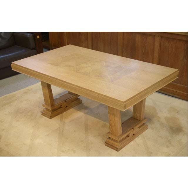 Art Deco Oak Table, 1940s For Sale - Image 13 of 15