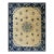 1920s Antique Ivory Field Floral Wool Knotted Chinese Peking Rug 9' 1"x 11' 9" For Sale