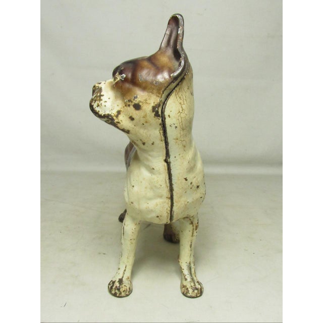 Figurative Vintage Cast Iron Hubley Boston Terrier Doorstop For Sale - Image 3 of 15