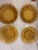 Traditional Vintage Kig Indonesia Amber Pressed Glass Dinner Plates For Sale - Image 3 of 5
