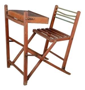 French Folding Child's Desk and Chair
