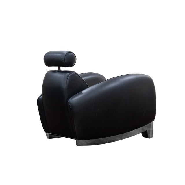 Black Vintage Pair of De Sede Ds 57 Armchairs With Headrests For Sale - Image 8 of 12