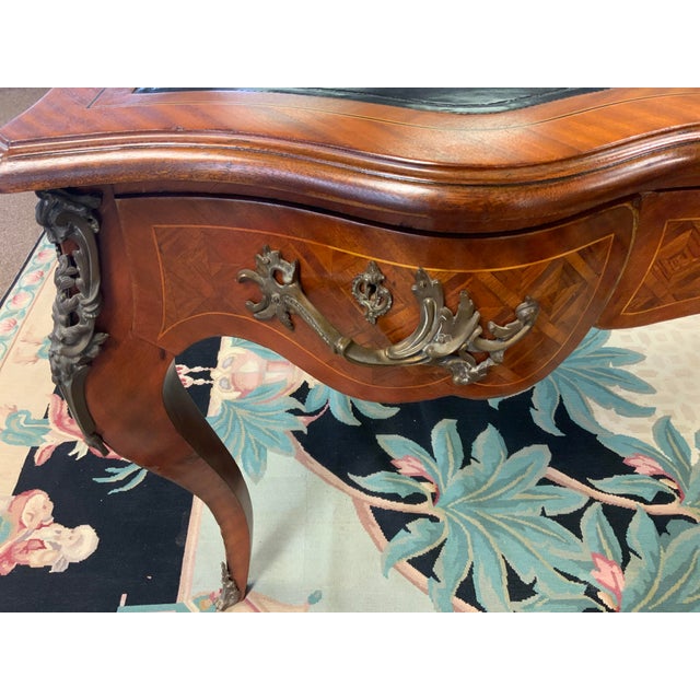Wood 20th Century Reproduction Louis XV Writing Desk For Sale - Image 7 of 14