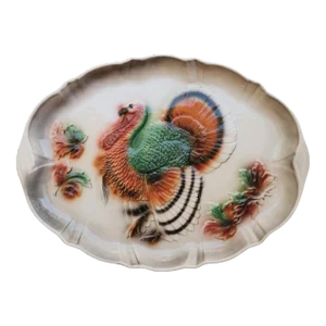 1958 Lane & Company Ceramic Turkey Platter