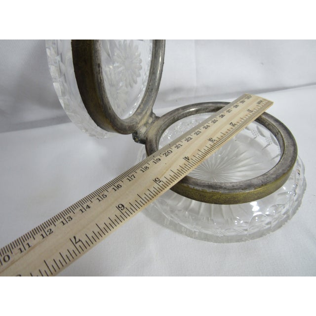 Antique Pairpoint Cut Glass Dresser Box Victorian Viscaria Pattern For Sale - Image 12 of 13