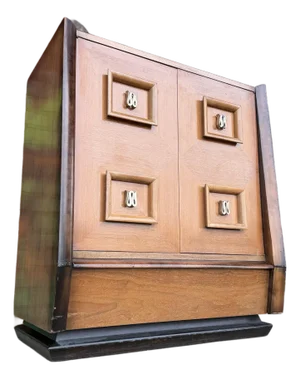 Hellum Furniture Company Highboy Dresser in James Mont Style