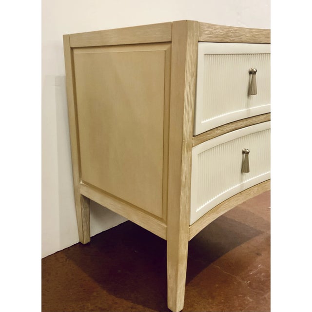 Lillian August Ivory Fluted Cerused Oak Nightstands Pair For Sale In Atlanta - Image 6 of 7
