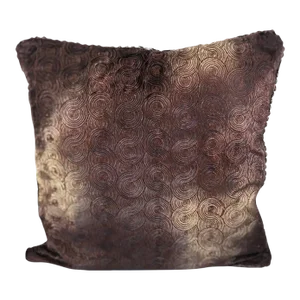 Richard Fischer Collection Hand Painted Embroidered Velvet Pillow With Swarovski Crystals Trim-Chocolate