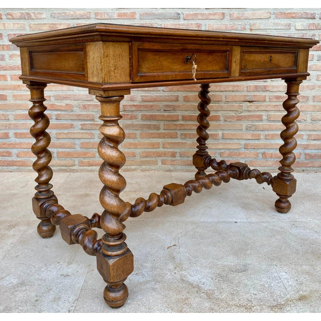 French Provincial Early 19th Century French Walnut Worktable For Sale - Image 3 of 18