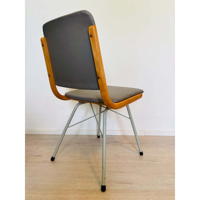 Gray Mid-Century Dining Chair by Miroslav Navrátil for Ton, 1970s For Sale - Image 8 of 12