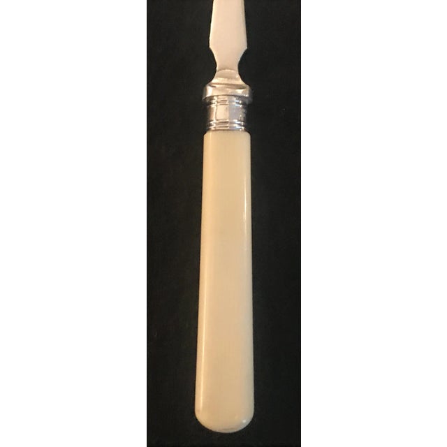 Antique British Silver Bread Fork or Serving Fork or Hors d'Oeuvres Fork For Sale - Image 4 of 6