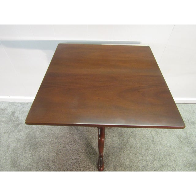 1960s Kittinger Williamsburg Adaptation Solid Mahogany Lamp Table For Sale - Image 5 of 6