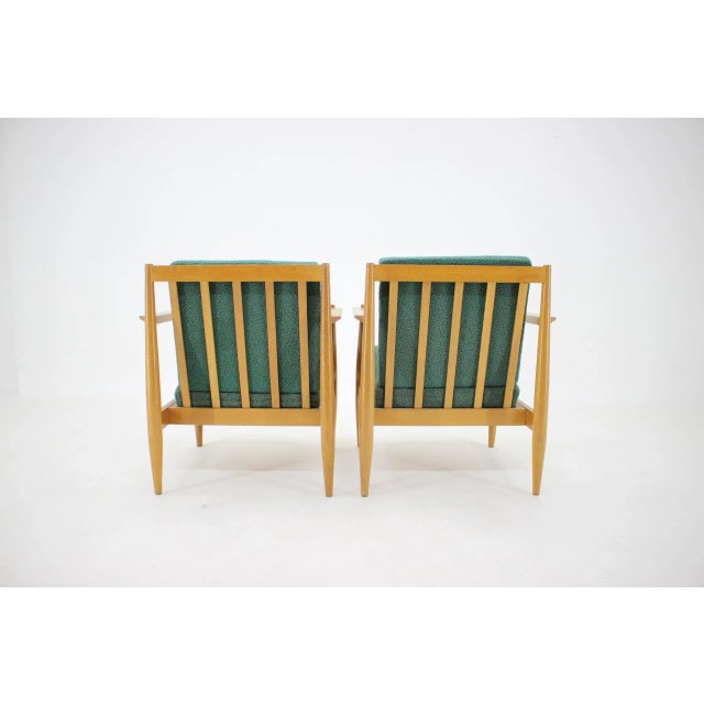 Aqua Armchairs from TON, Former Czechoslovakia, 1960s, Set of 2 For Sale - Image 8 of 11