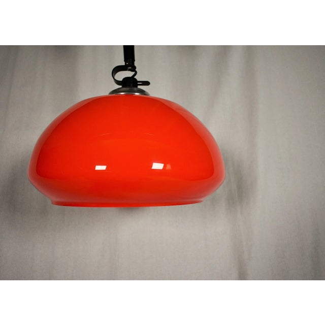 Metal Mid-Century Glass Pendant, 1960s, Germany For Sale - Image 7 of 14