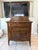 American Grandmillennial Antique Tiger Oak Wood Cabinet Dresser W/ Removable Towel Bar For Sale - Image 3 of 13