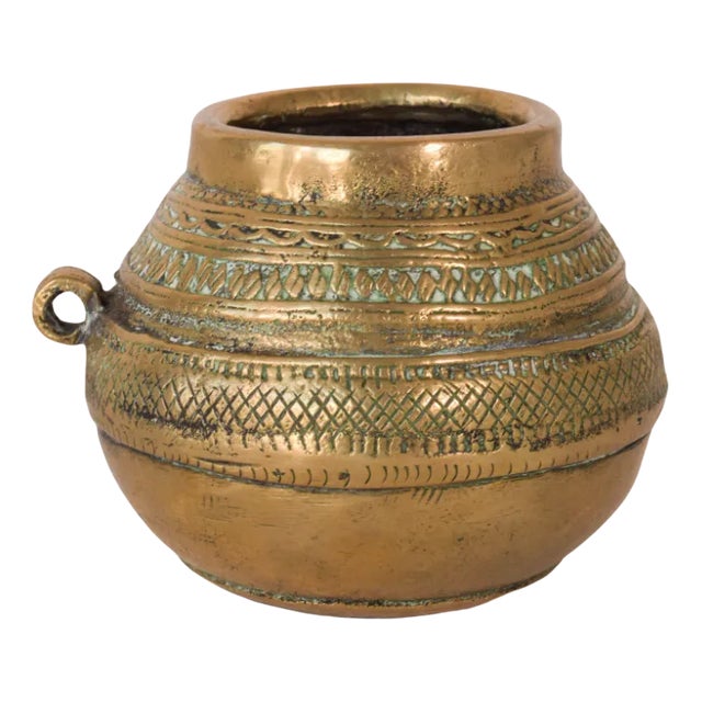 African Brass Pot For Sale