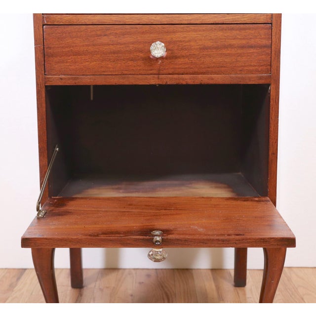 Vintage Mahogany Dark Tone Medical Display Cabinet For Sale - Image 10 of 16