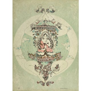1965 Didier Moreau Buddha Lithograph For Sale
