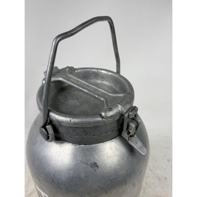 Antique Aluminum Fresh Milk Can, 1950s For Sale - Image 12 of 13