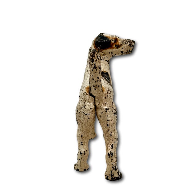 Vintage 1930s American Hubley Manufacturing Company Cast Iron Fox Terrier Dog Doorstop For Sale - Image 13 of 18