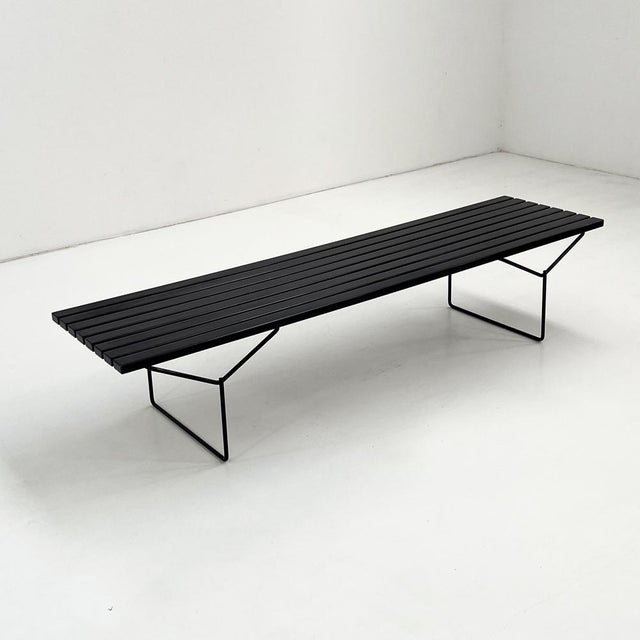 Slat Bench attributed to Harry Bertoia for Knoll International, 1960s For Sale - Image 6 of 12