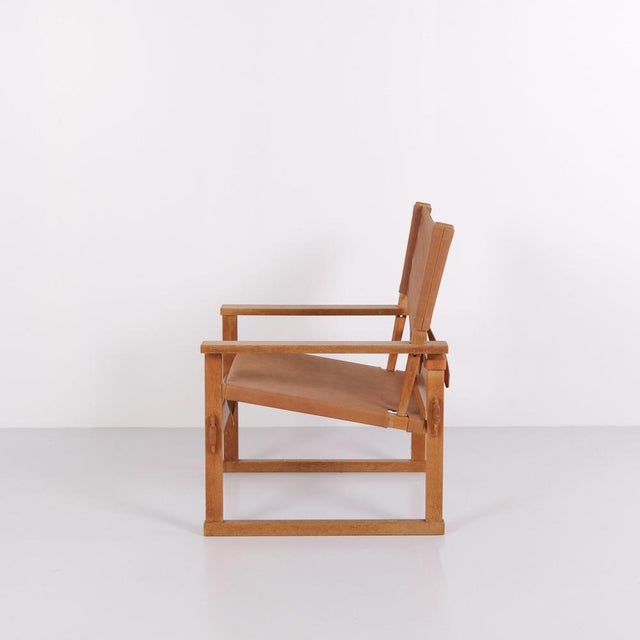 Model 60 Chair in Oak and Saddle Leather by Kai Winding for Poul Hundevad, 1960s For Sale - Image 12 of 14