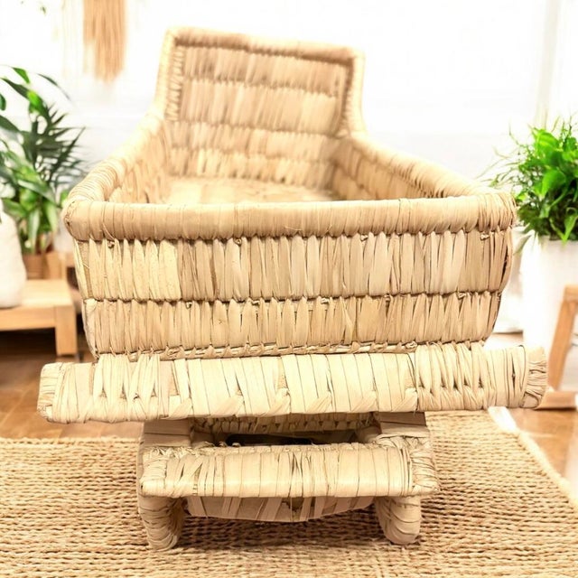 Large Vintage Rattan Jeep Handmade Rare Land Rover Car & Tailor Detail Woven Decor For Sale - Image 11 of 12