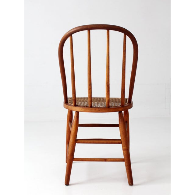 Antique Windsor Style Cane Seat Chair For Sale - Image 9 of 14