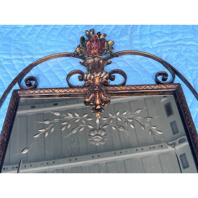 Early 20th Century Oscar Bach Style Marble Top Iron Console Iron Mirror For Sale - Image 18 of 18