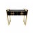 Console entirely handcrafted, with a wooden structure covered in black glass. Enriched with a tubular brass frame....