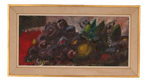 Kulo Green, Still Life: Grapes, 1960s, Oil on Canvas, Framed